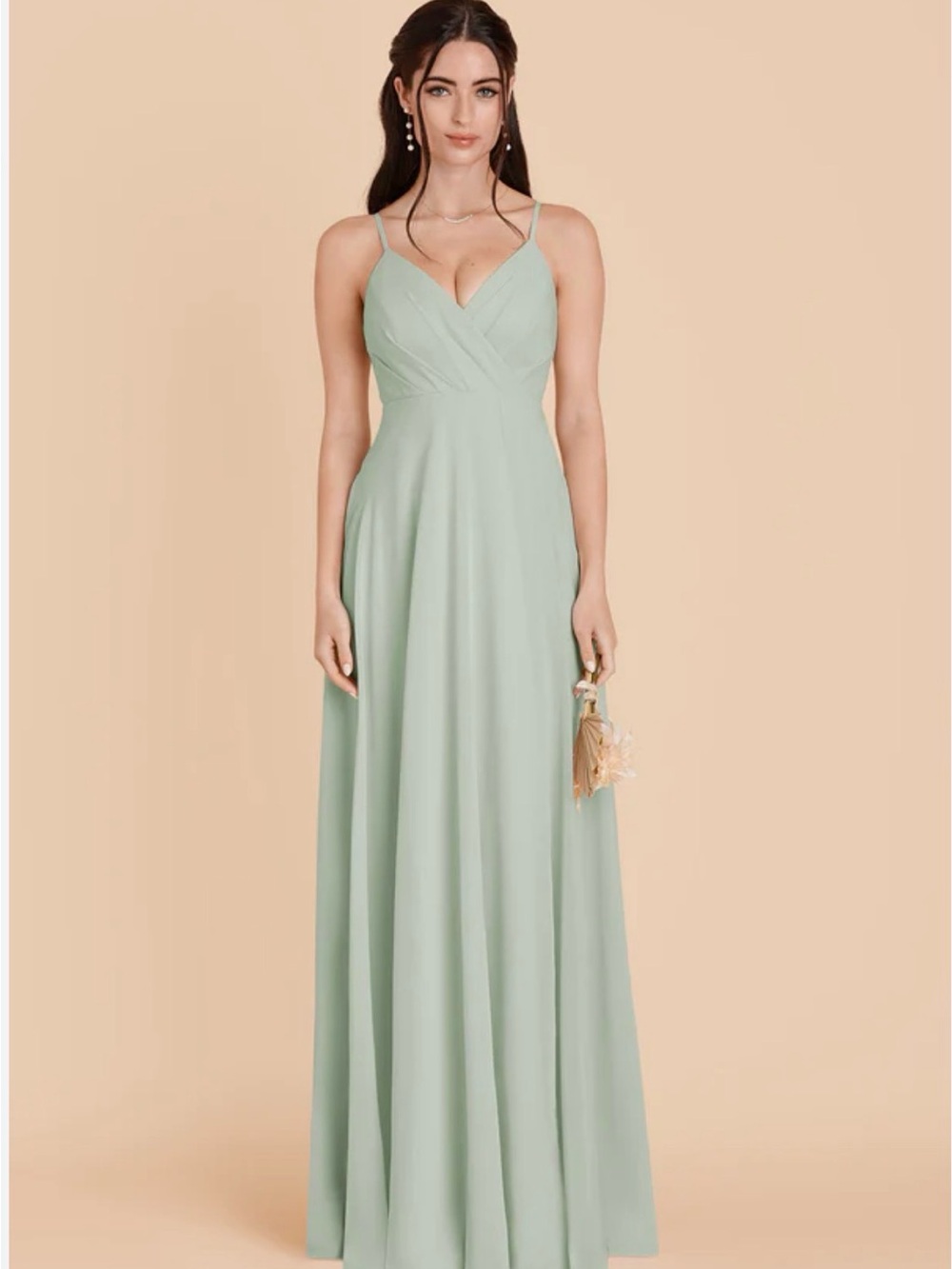 Birdy Grey Soft‎ Mint Spaghetti Strap Maxi Dress
